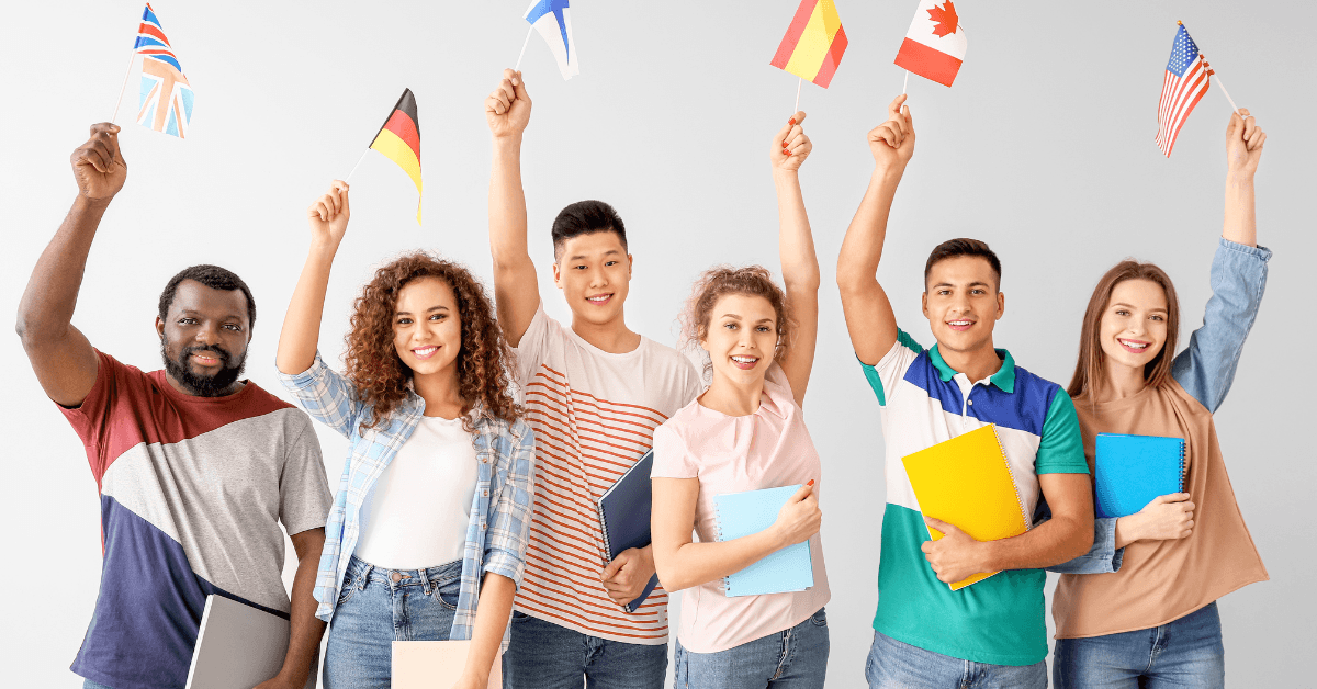 Élèves cours en langues étrangères